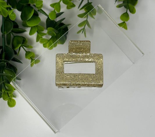 Gold Glitter Claw Clip