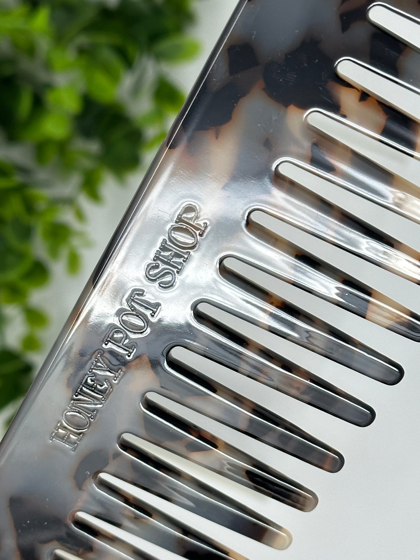 Grey Tortoise Hair Comb