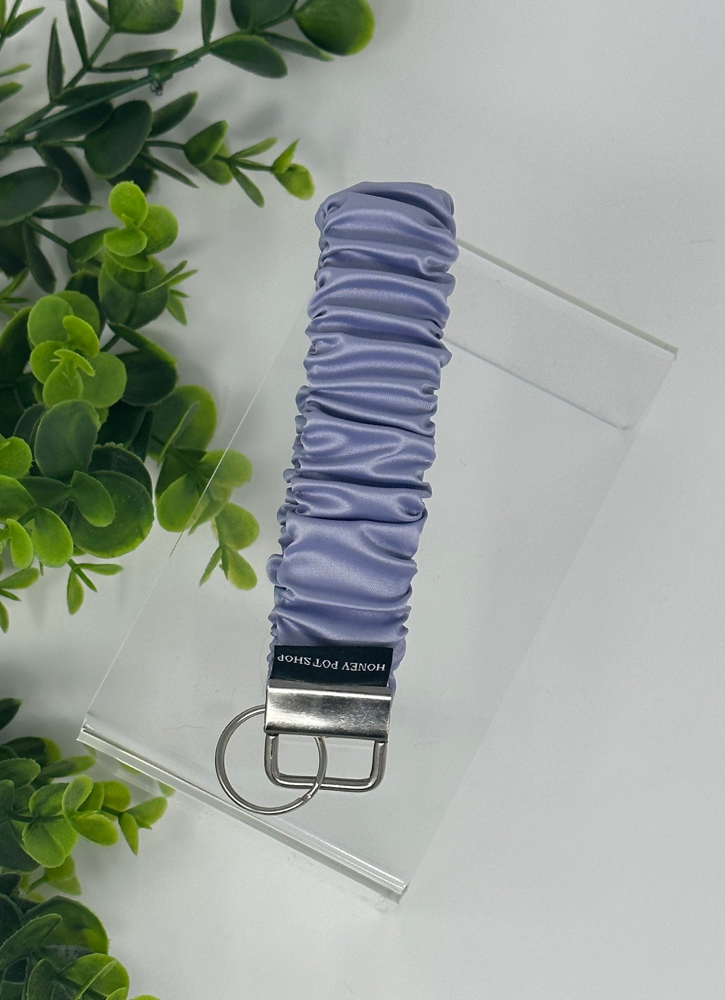 Lavender Satin Keychain Lanyard