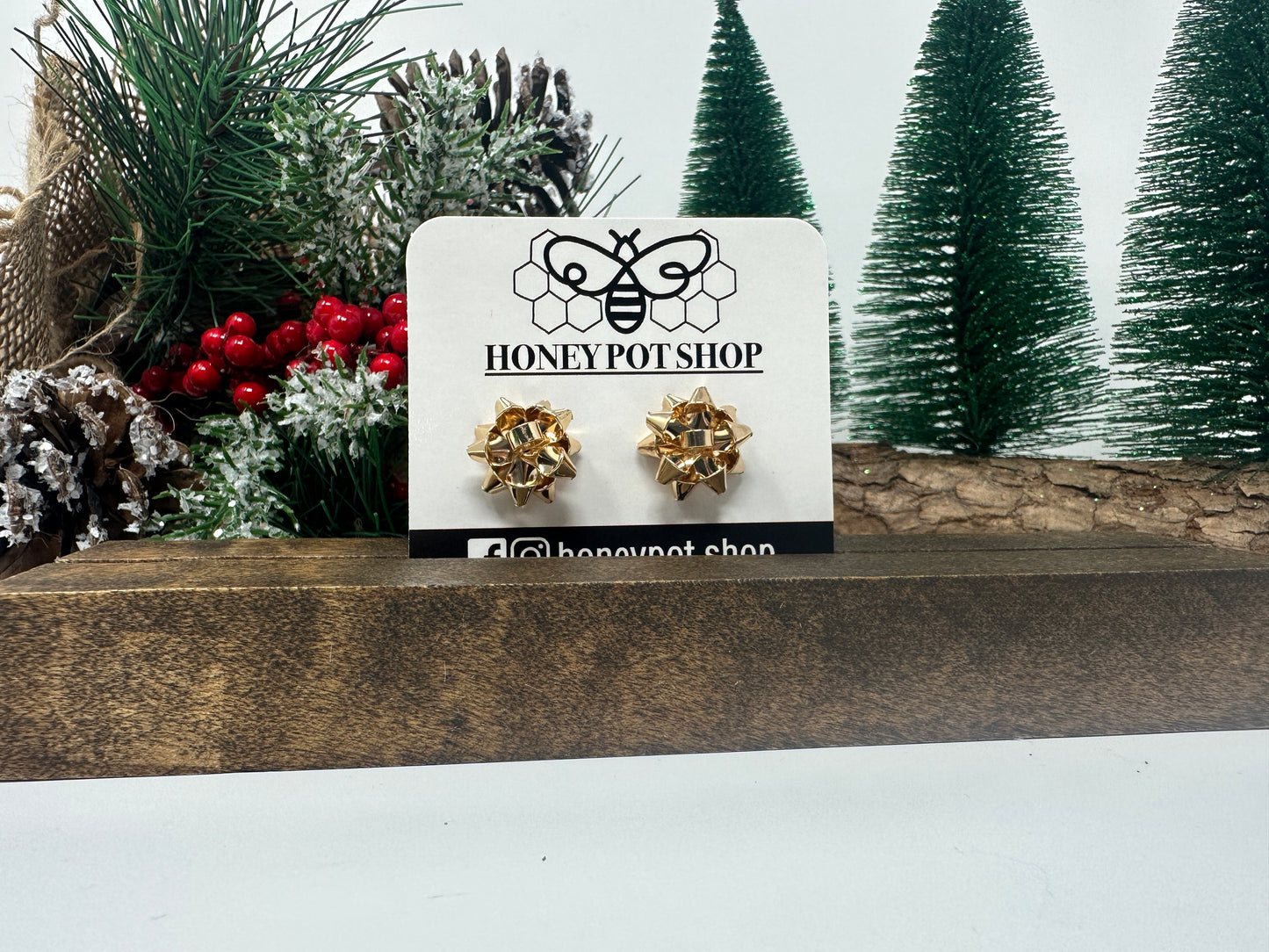 Christmas Bow Earrings