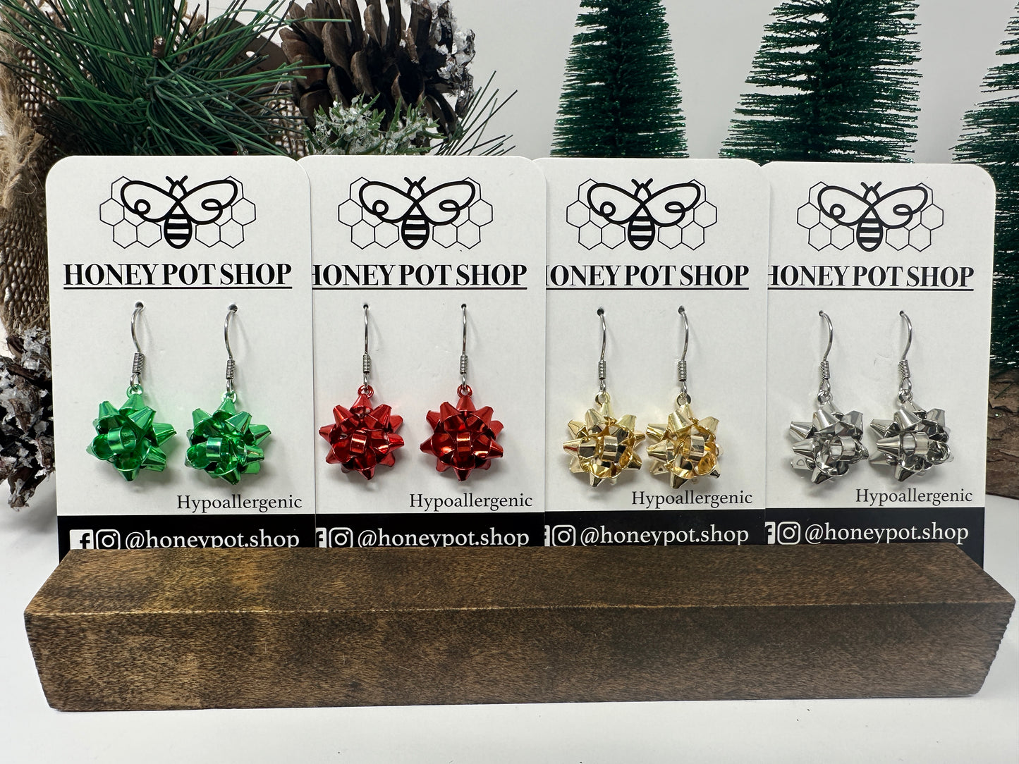 Christmas Bow Earrings