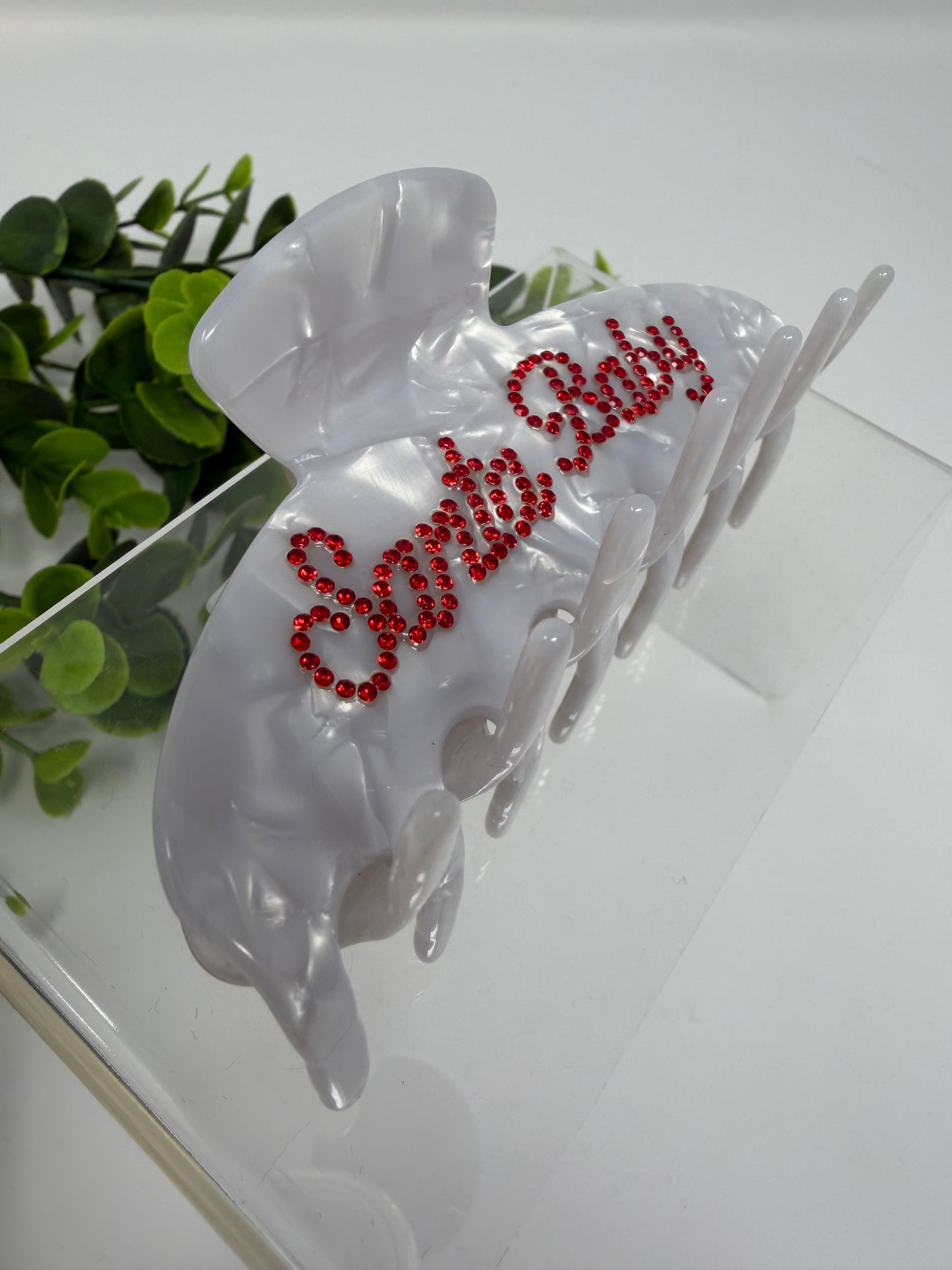 Santa Baby Round Luxury Claw Clip