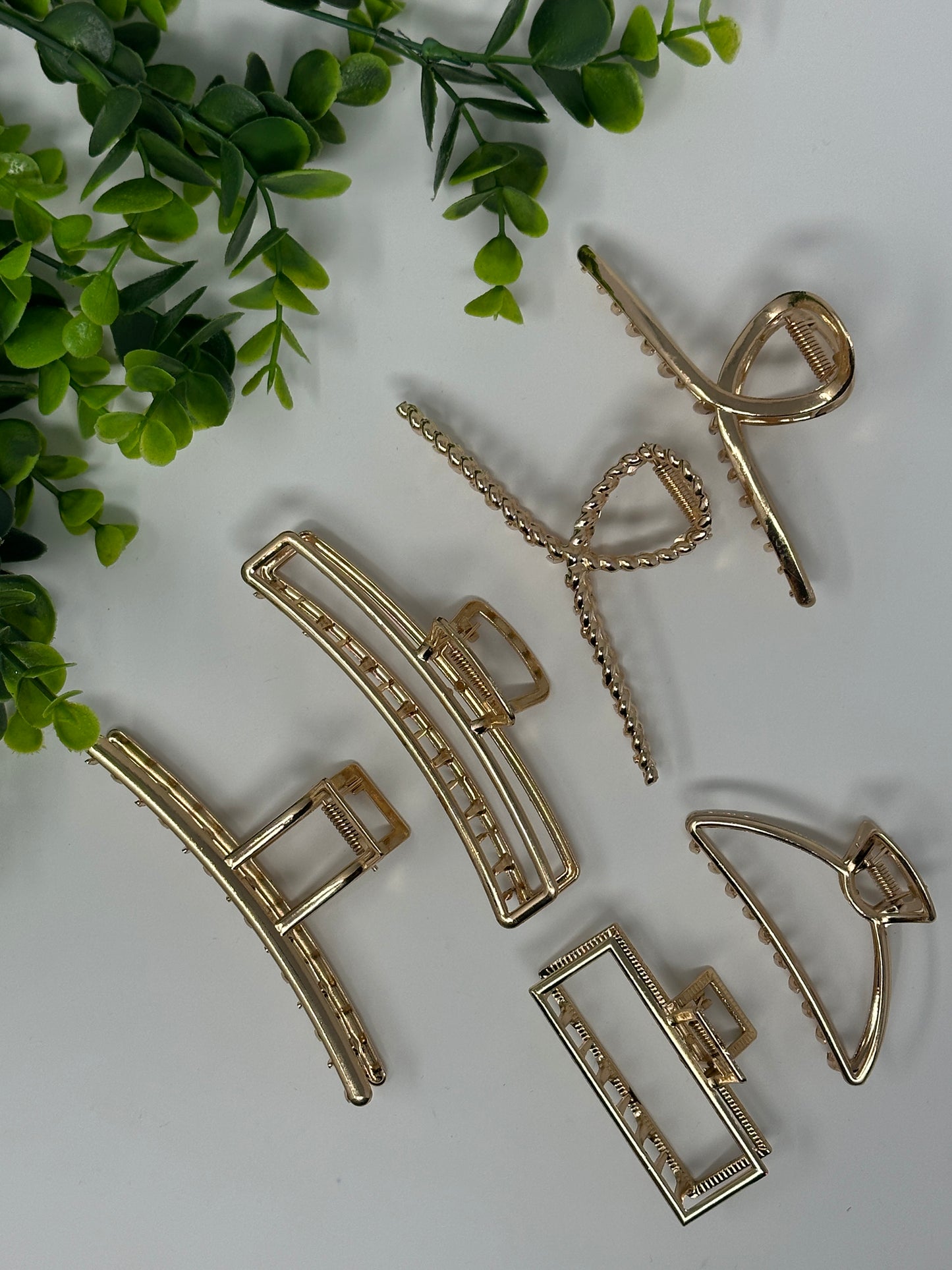 Gold Metal Claw Clips