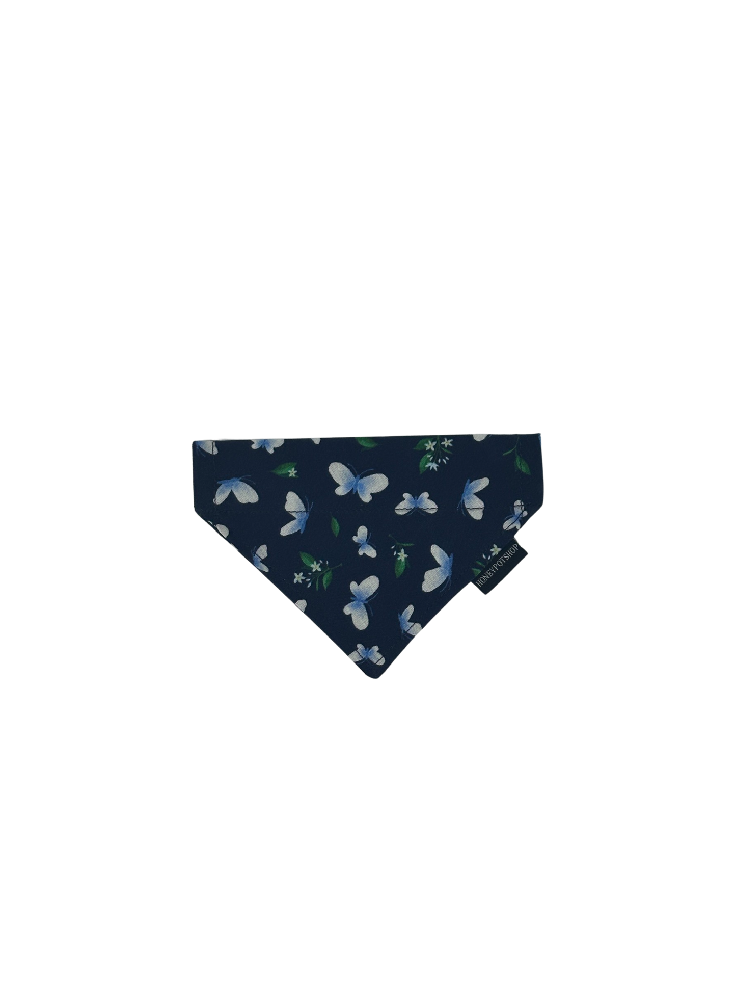 Navy Butterflies Pet Bandanas