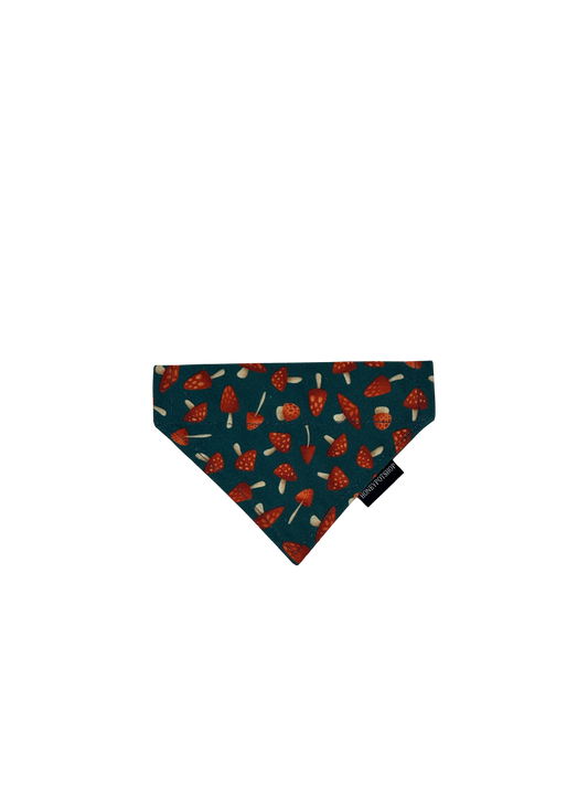 Mushroom (Teal) Pet Bandanas