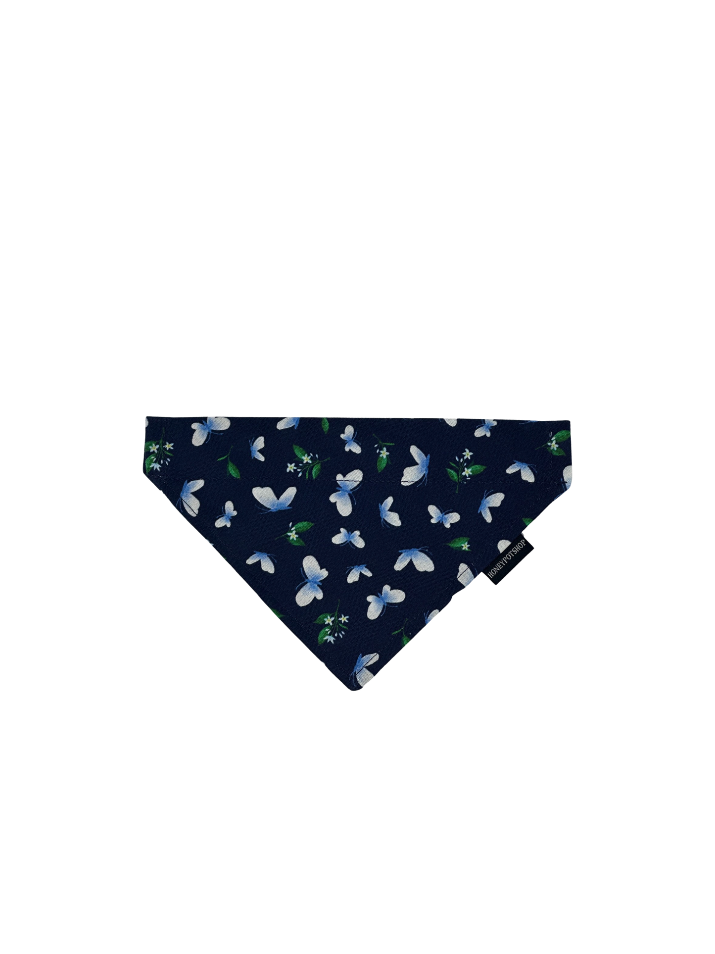 Navy Butterflies Pet Bandanas