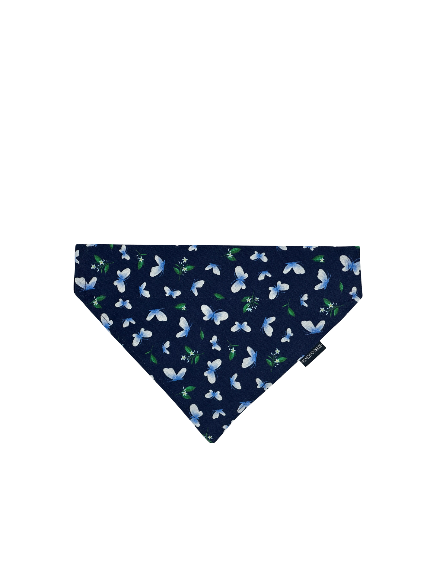 Navy Butterflies Pet Bandanas