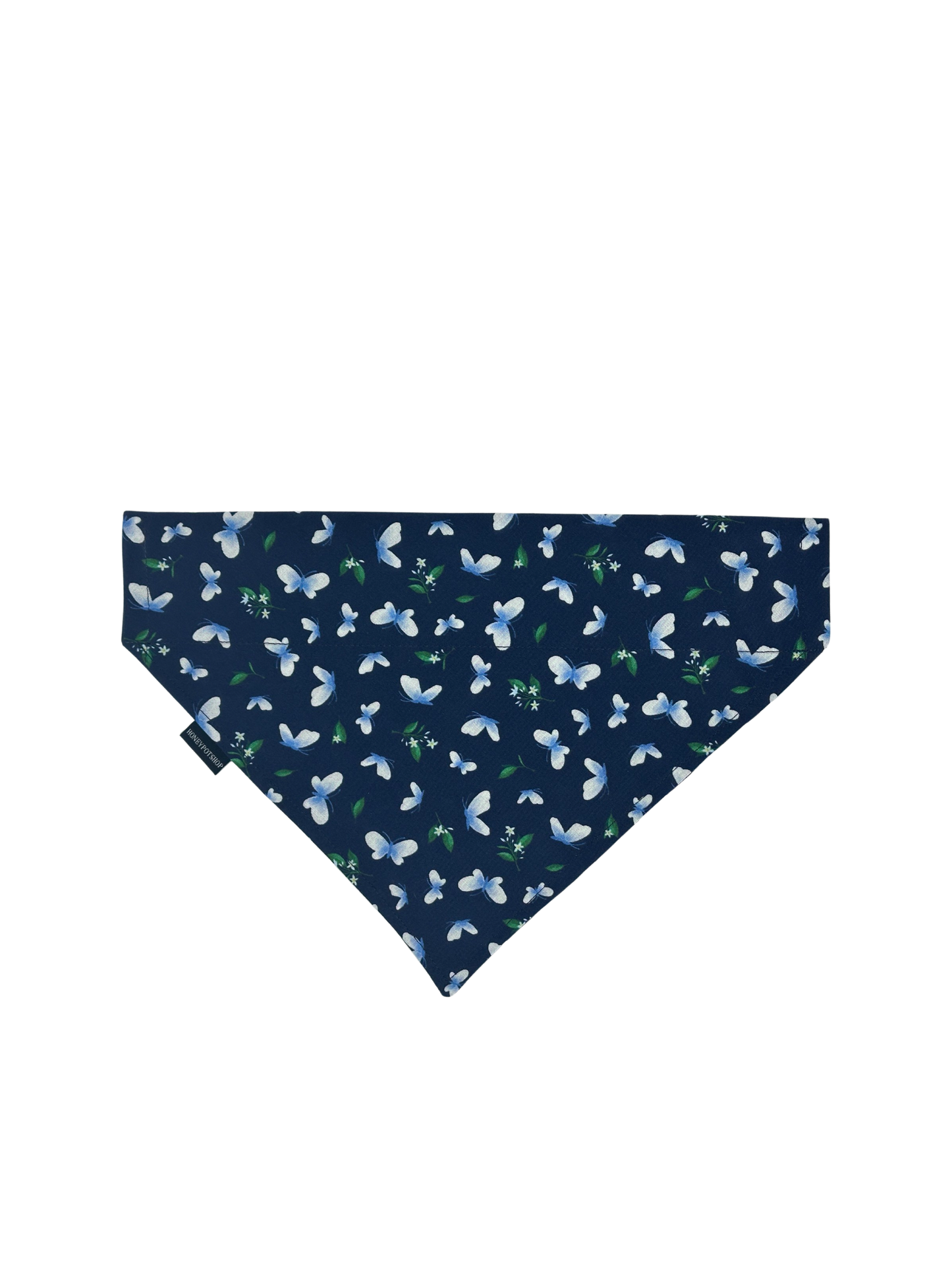 Navy Butterflies Pet Bandanas