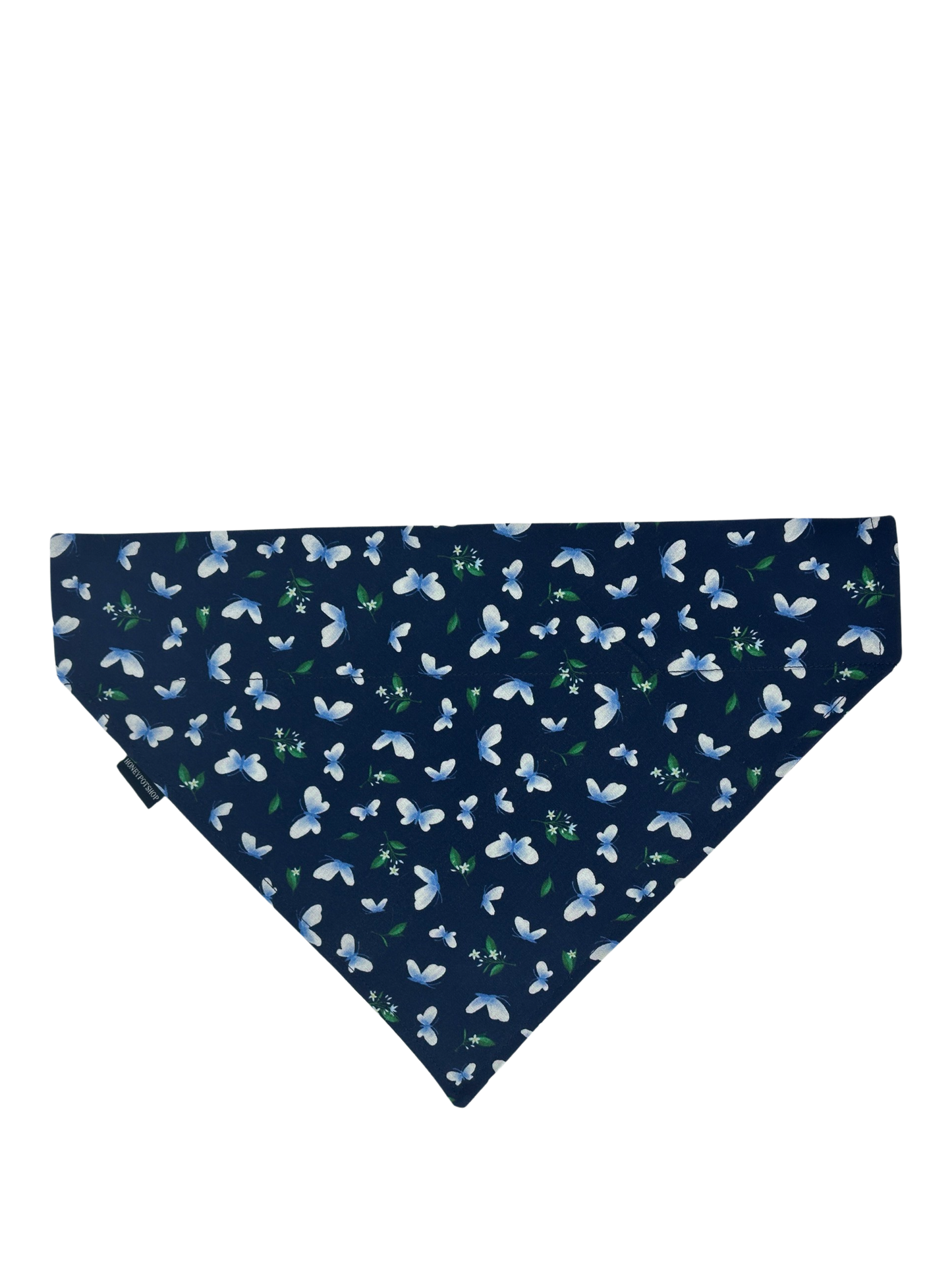 Navy Butterflies Pet Bandanas