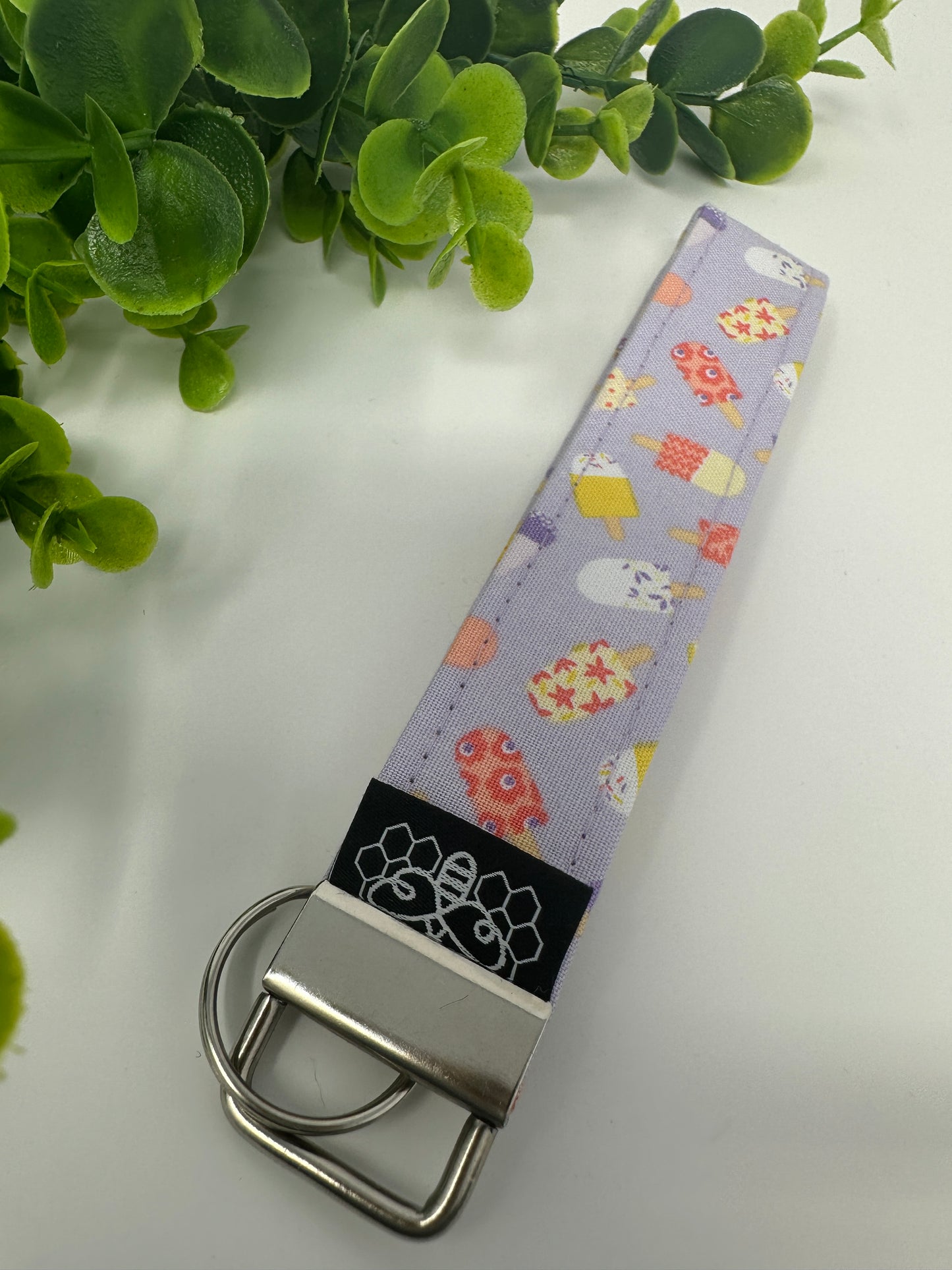 Purple Popsicle Keychain Lanyard