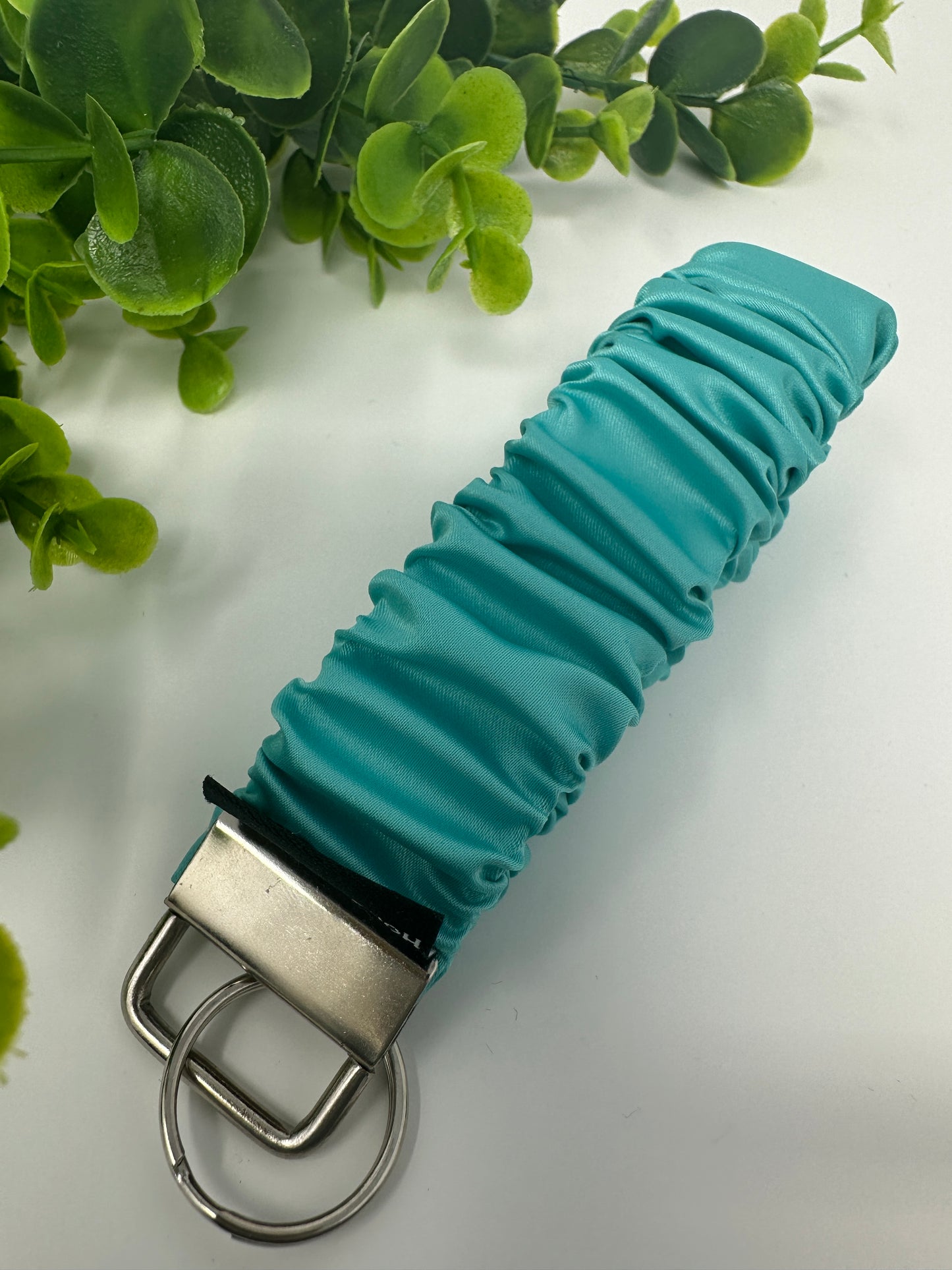 Turquoise Satin Keychain Lanyard