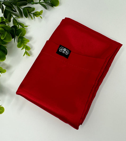 Red Satin Pillowcase