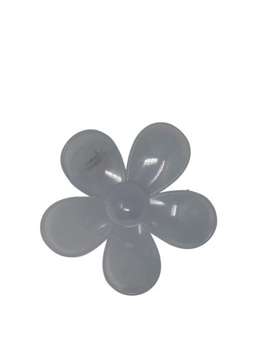 White Transparent Flower Clip