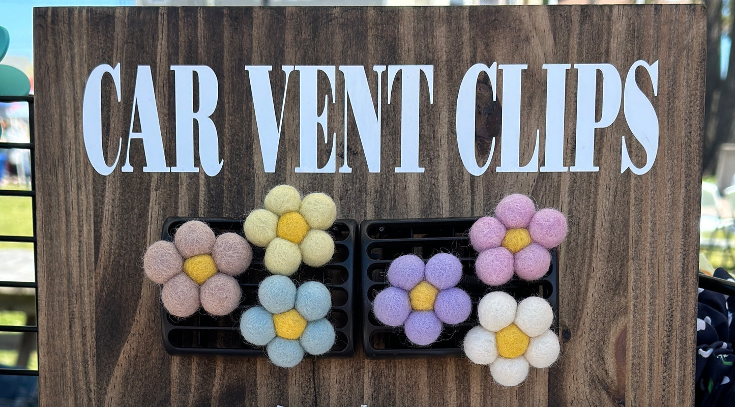 Flower Car Vent Clips