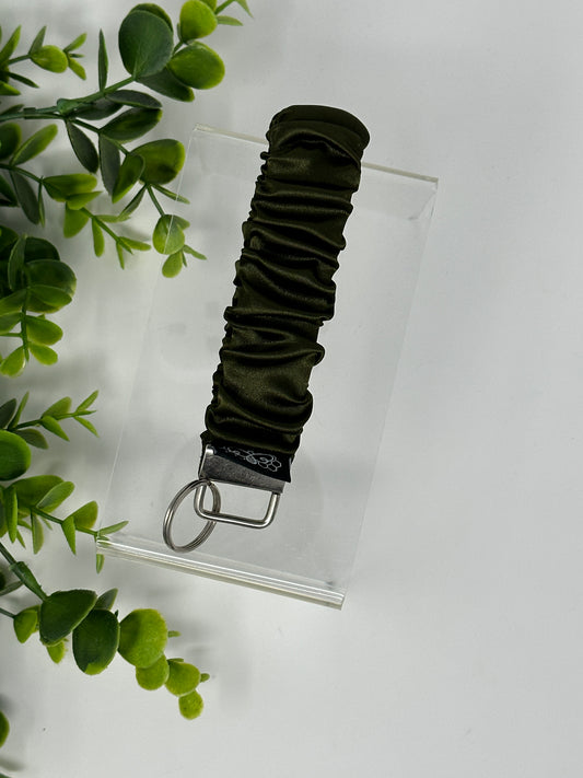 Olive Satin Keychain Lanyard