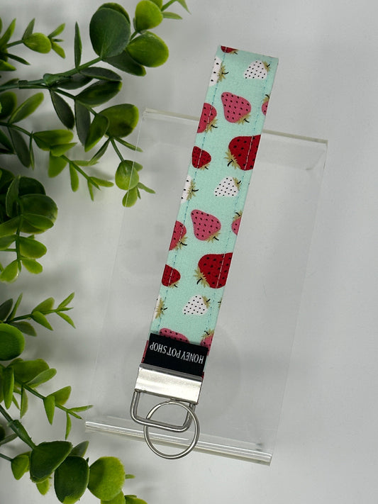 Strawberries Keychain Lanyard