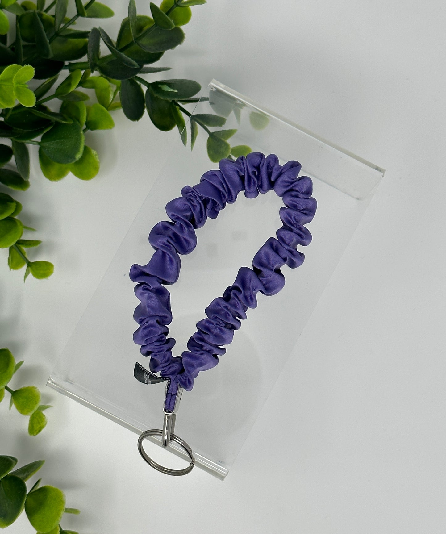 Grape Satin Keychain Lanyard