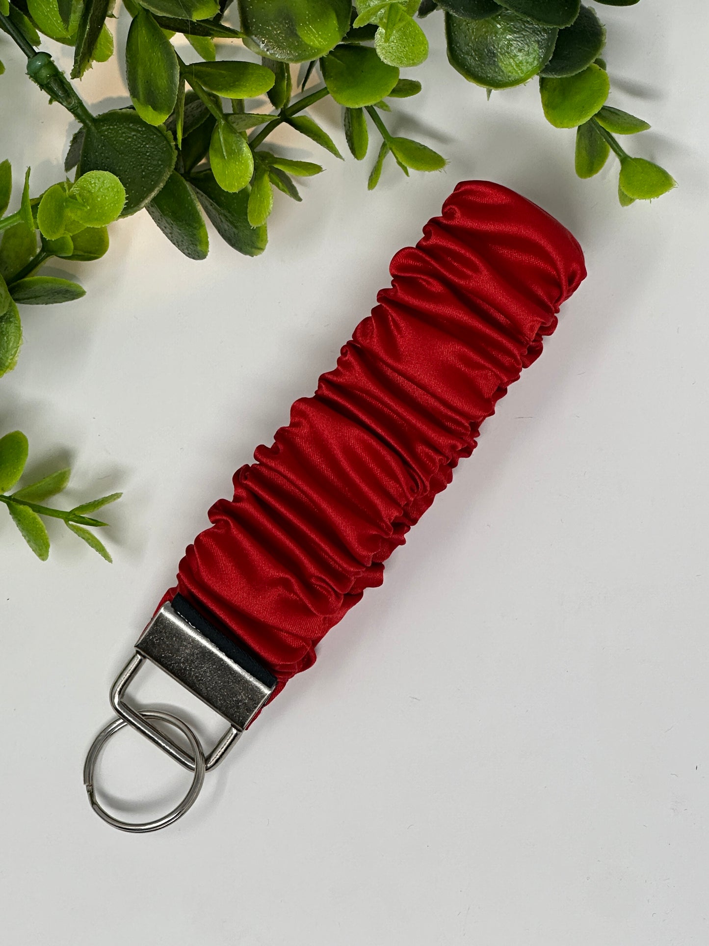 Red Satin Keychain Lanyard