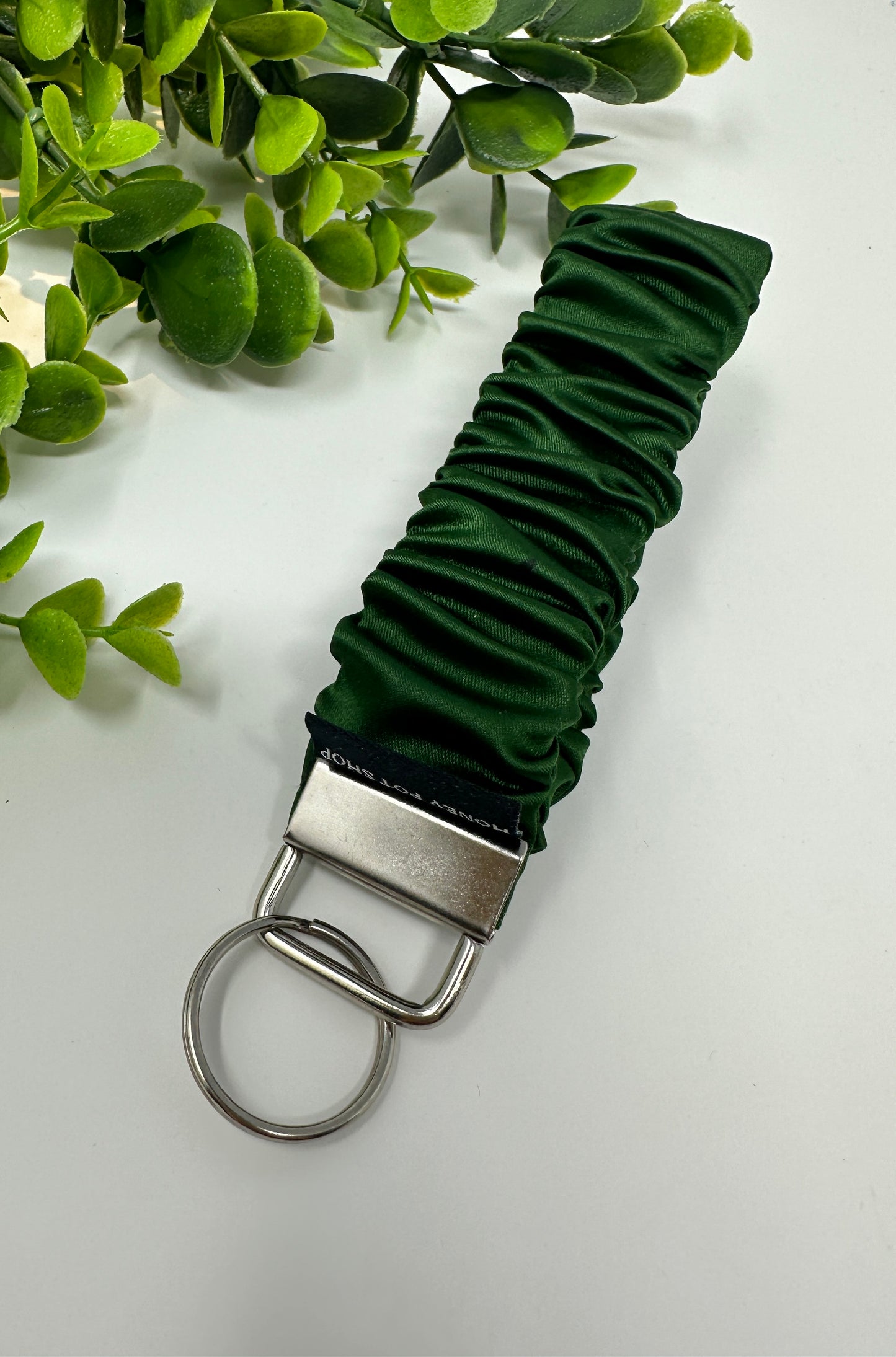 Green Satin Keychain Lanyard