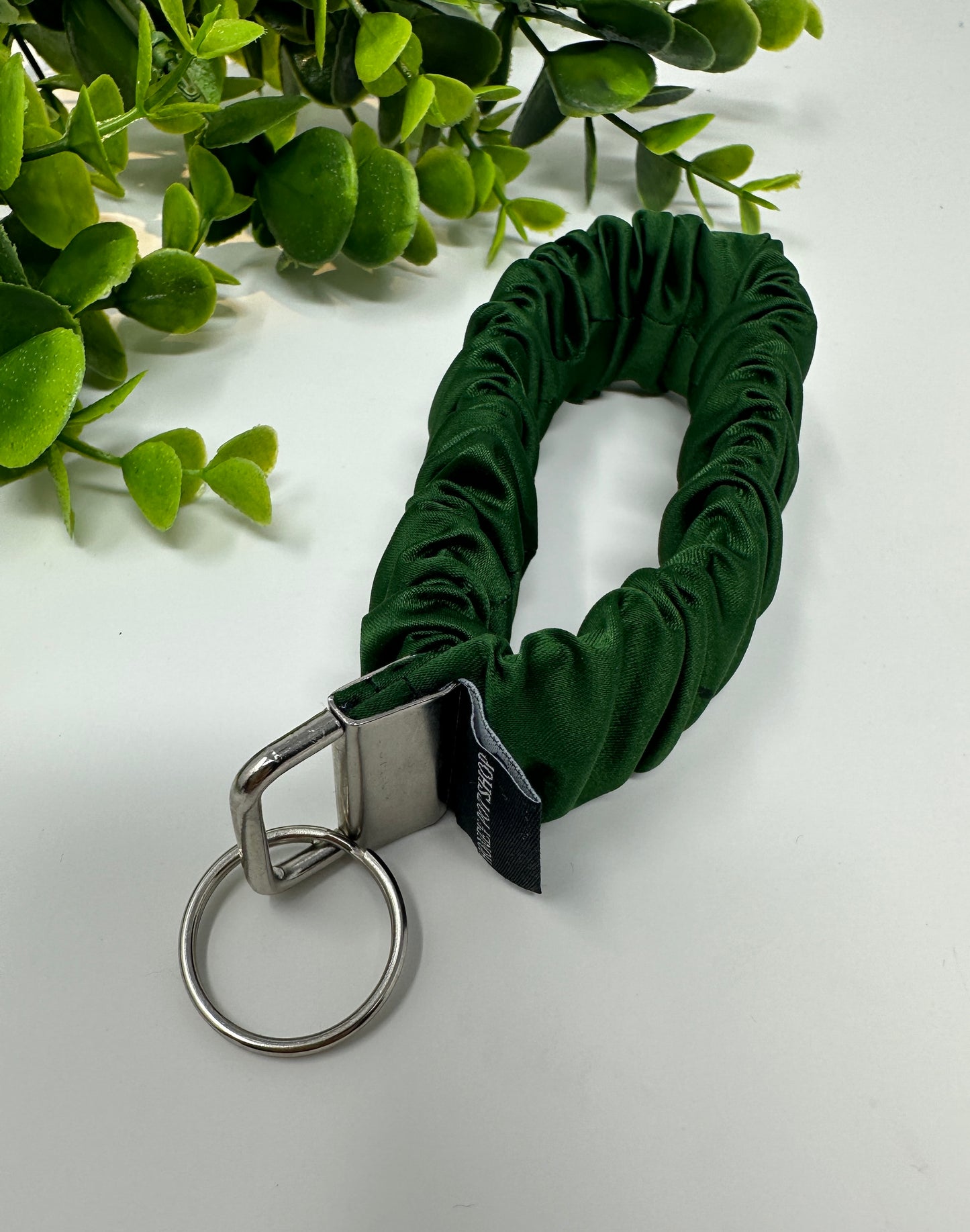 Green Satin Keychain Lanyard