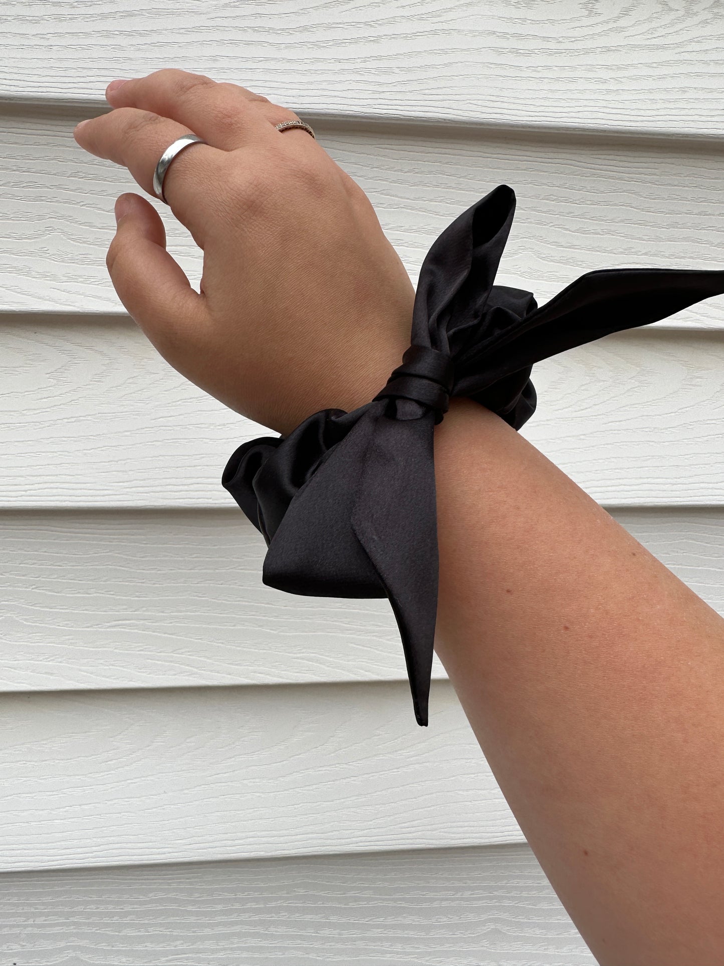 Black Satin with Bow