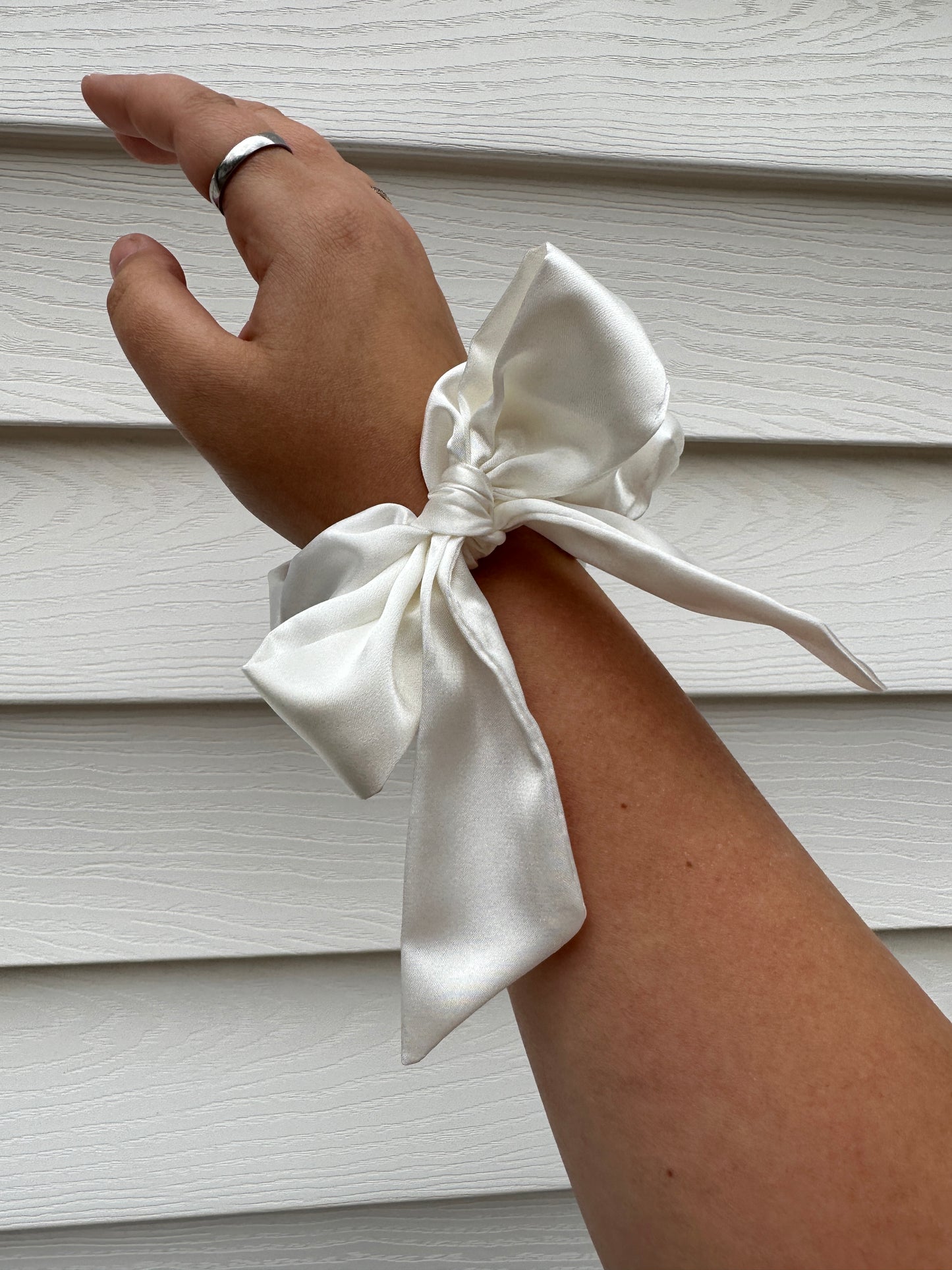 White Satin with Bow